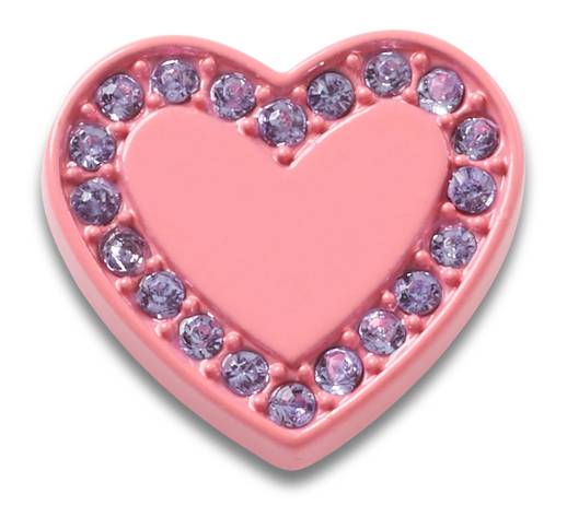 Pink Enamel Heart Gem